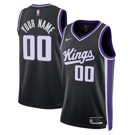 Camiseta Hombre Sacramento Kings Personalizadas 2023-24 Nike Icon Edition Negro Swingman